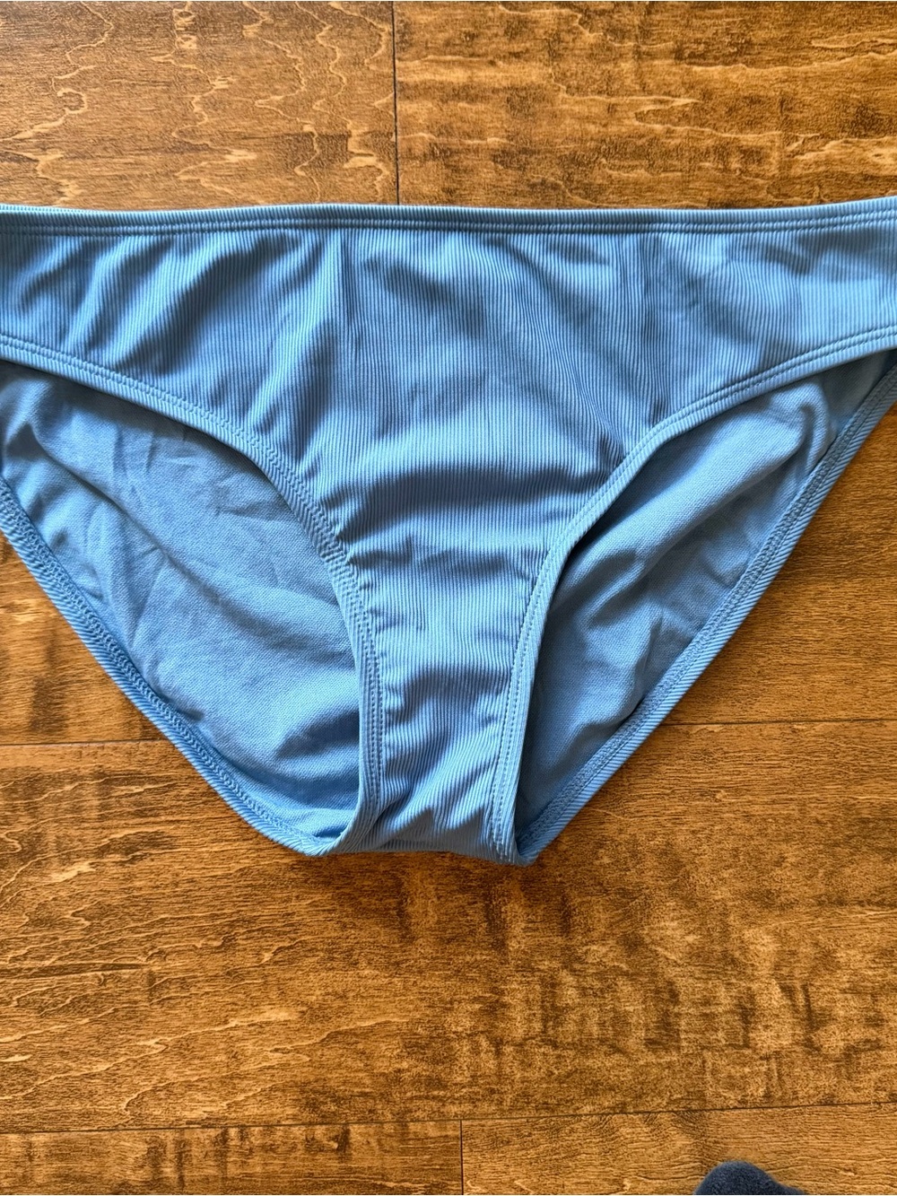 Shade & Shore Sky Blue Ribbed Bikini Bottom sz M